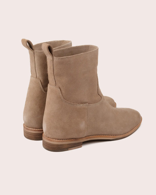 5PM Naomi Beige Suede Inside Wedge Boot