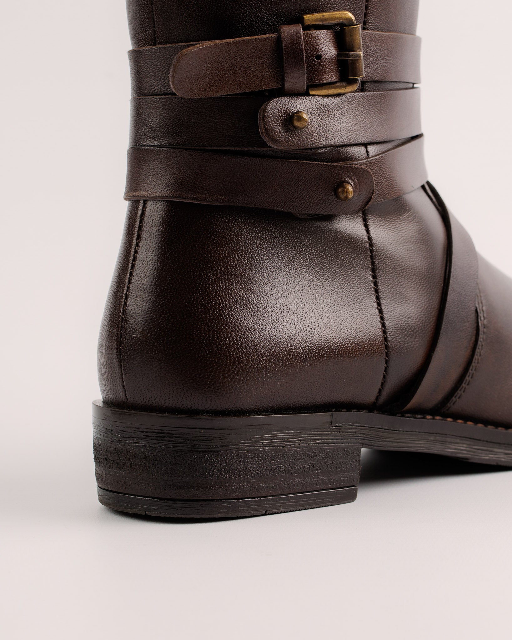 Babila leather riding boots dark brown women | Elegant & durable side
