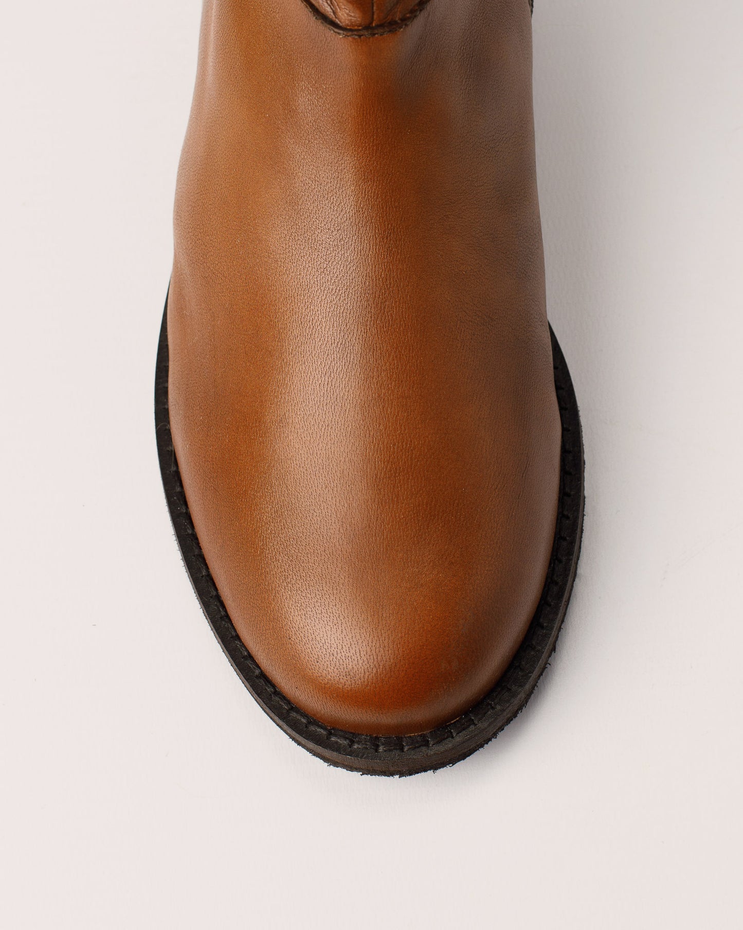 5PM Footwear Amy Slouchy Boot Cognac Leather detail