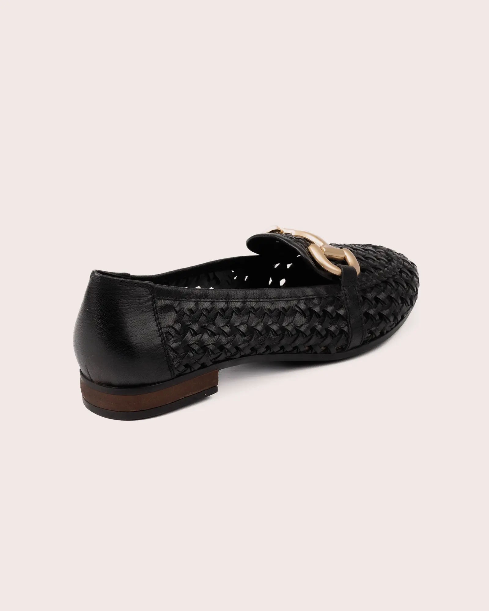 Matera Sassi in black leather loafer side view