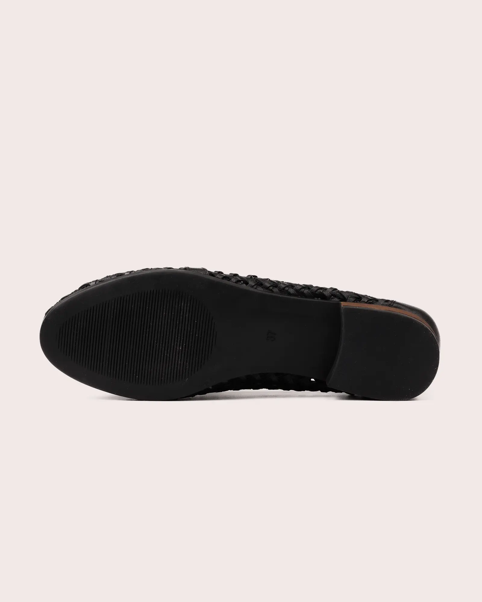 Matera Sassi in black leather loafer outsole view