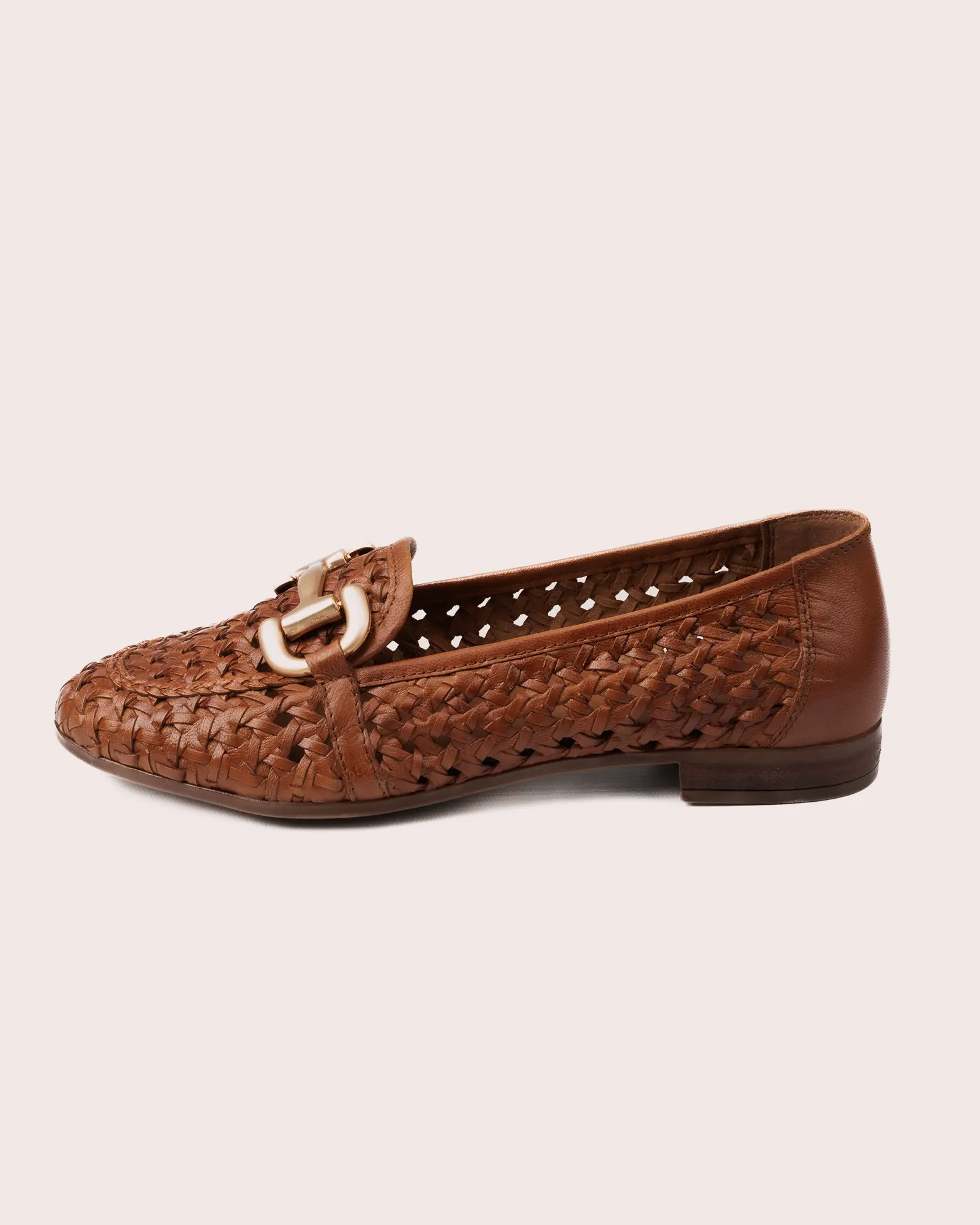 Matera Sassi in Cognac leather loafer side view