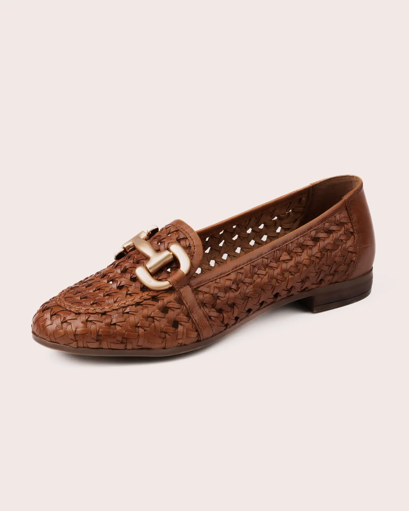 Matera Sassi in Cognac leather loafer side view
