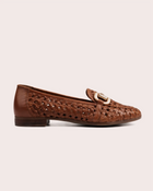 5PM Matera Sassi Cognac Woven Leather Loafer