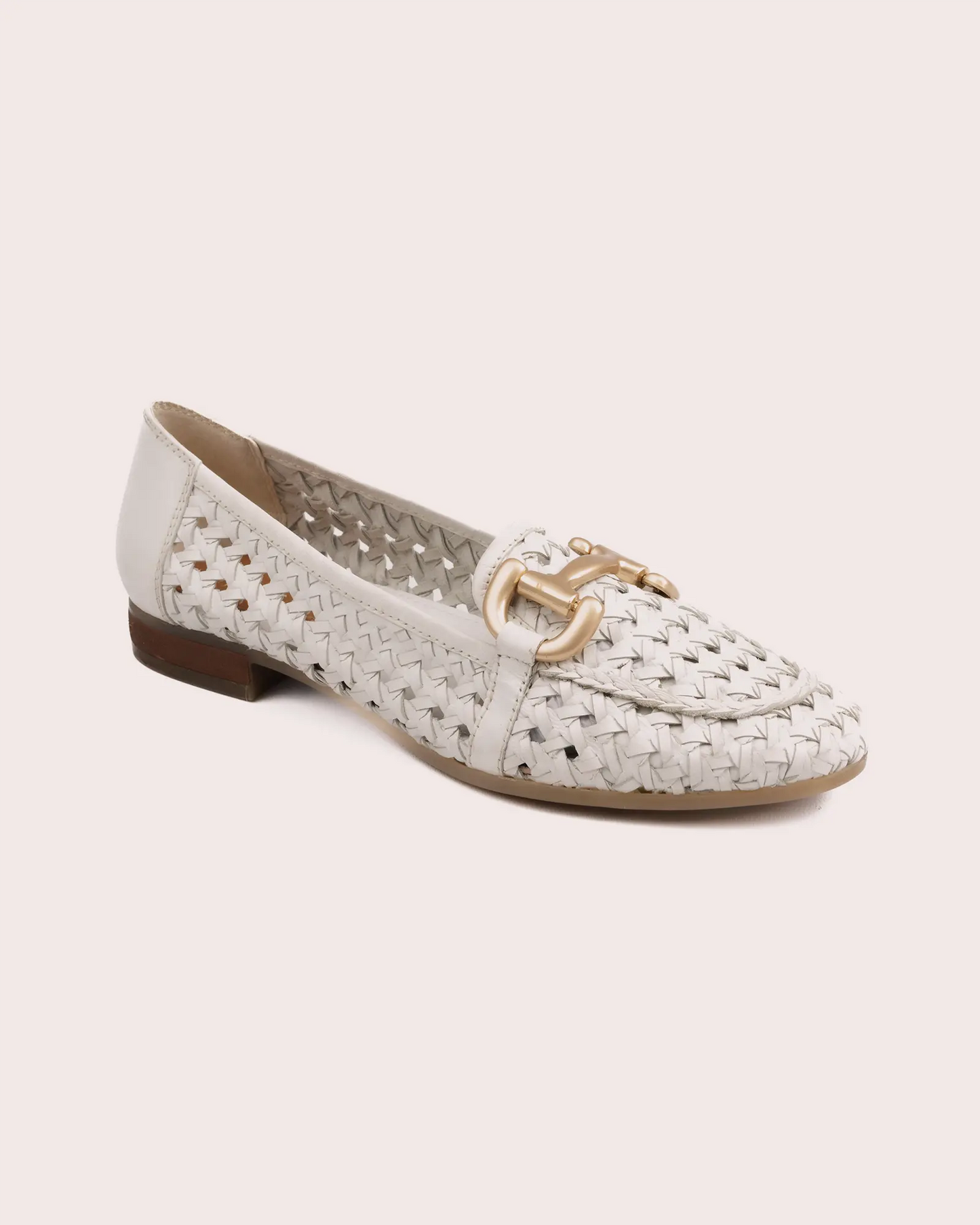 Matera Sassi in white leather loafer side view