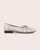 5PM Matera Sassi White Woven Leather Loafer