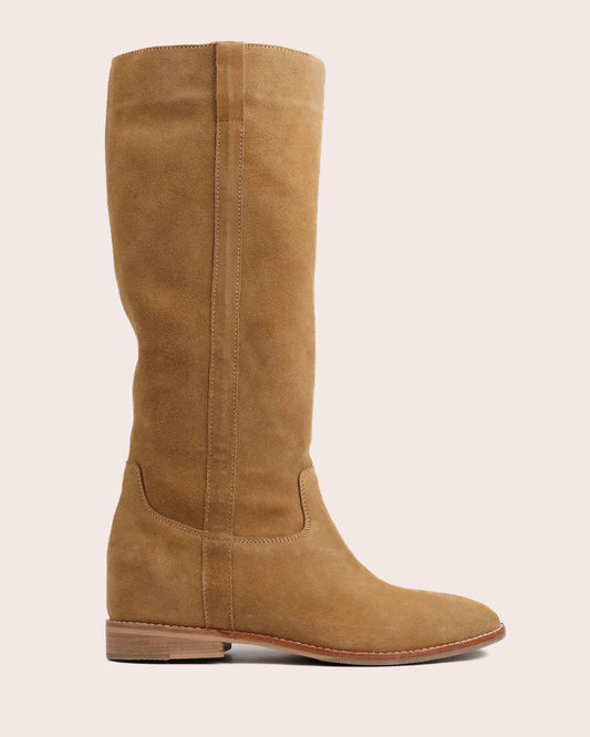 5PM Nadine Beige Suede Inside Wedge Boot