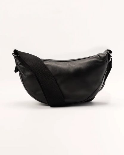 Black Leather Crossbody Bag Lily