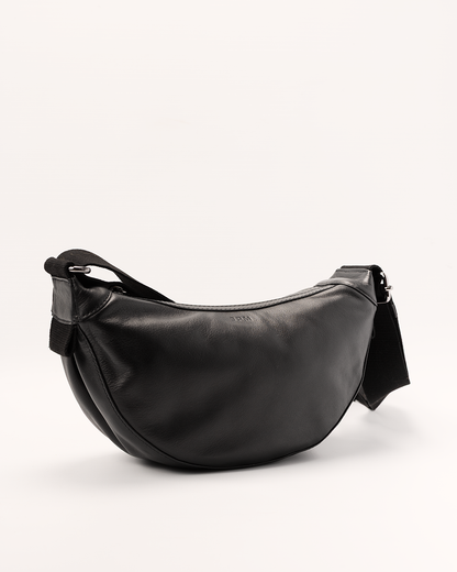 5PM Sac Lily Sac à bandoulière rond en cuir noir
