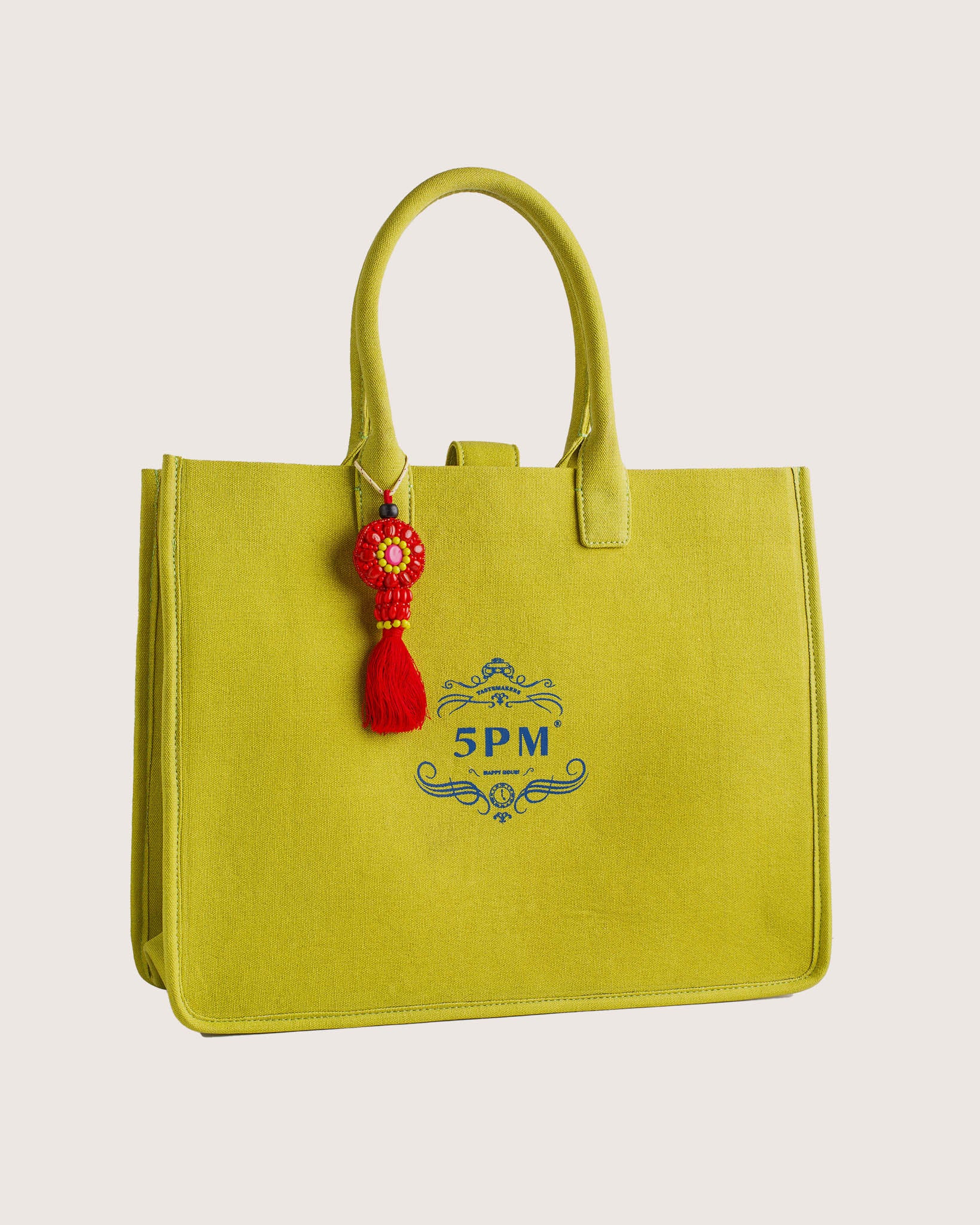 Tote Bag - Amalfi Tote in Green Textile- 5PM Footwear