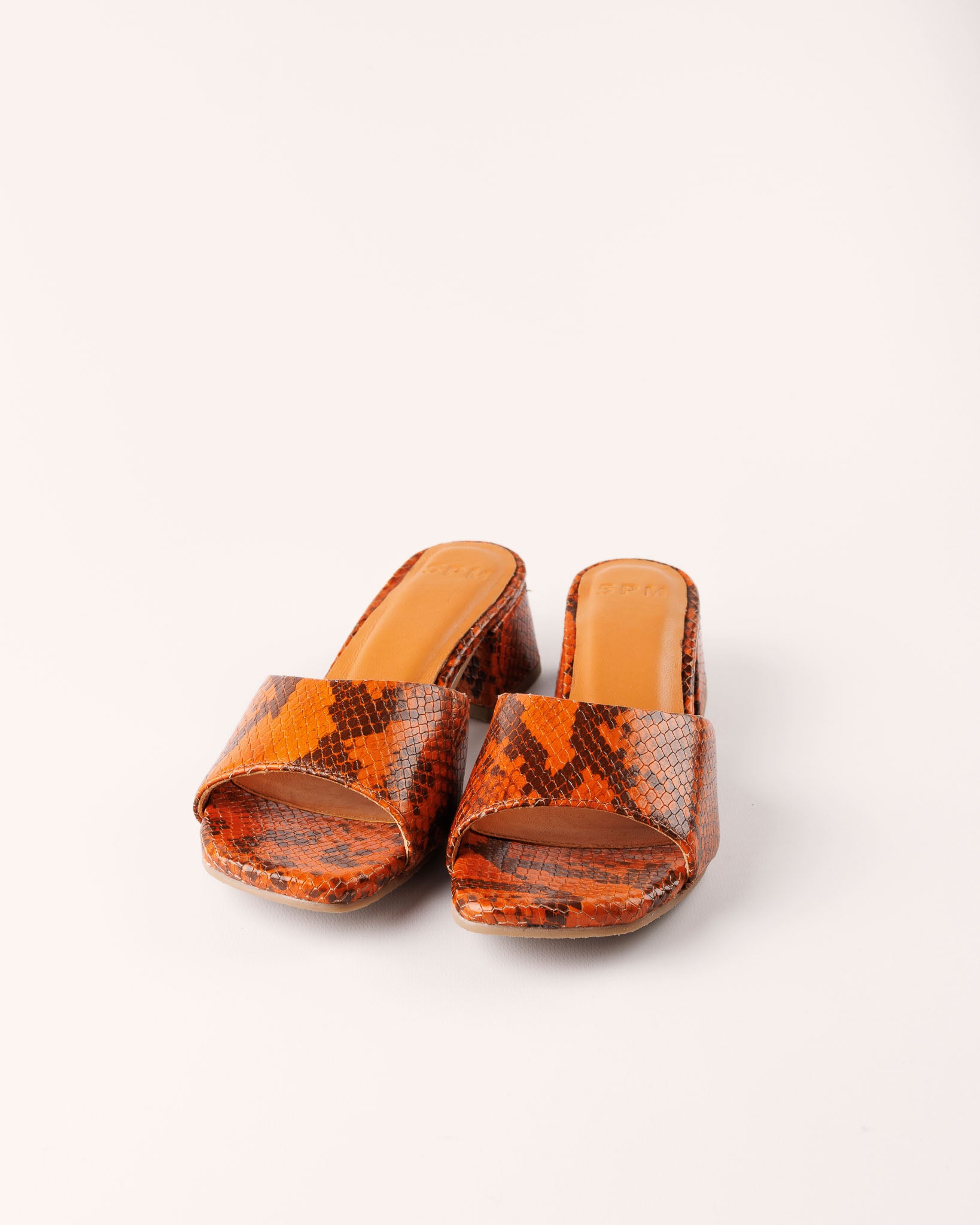 Sandal - Bologna Barca in Orange - 5PM Footwear - Front Pair