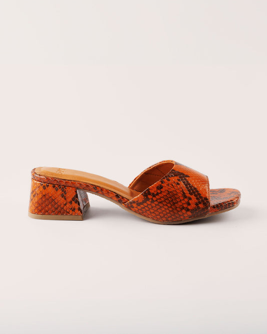Sandal - Bologna Barca in Orange - 5PM Footwear - Front