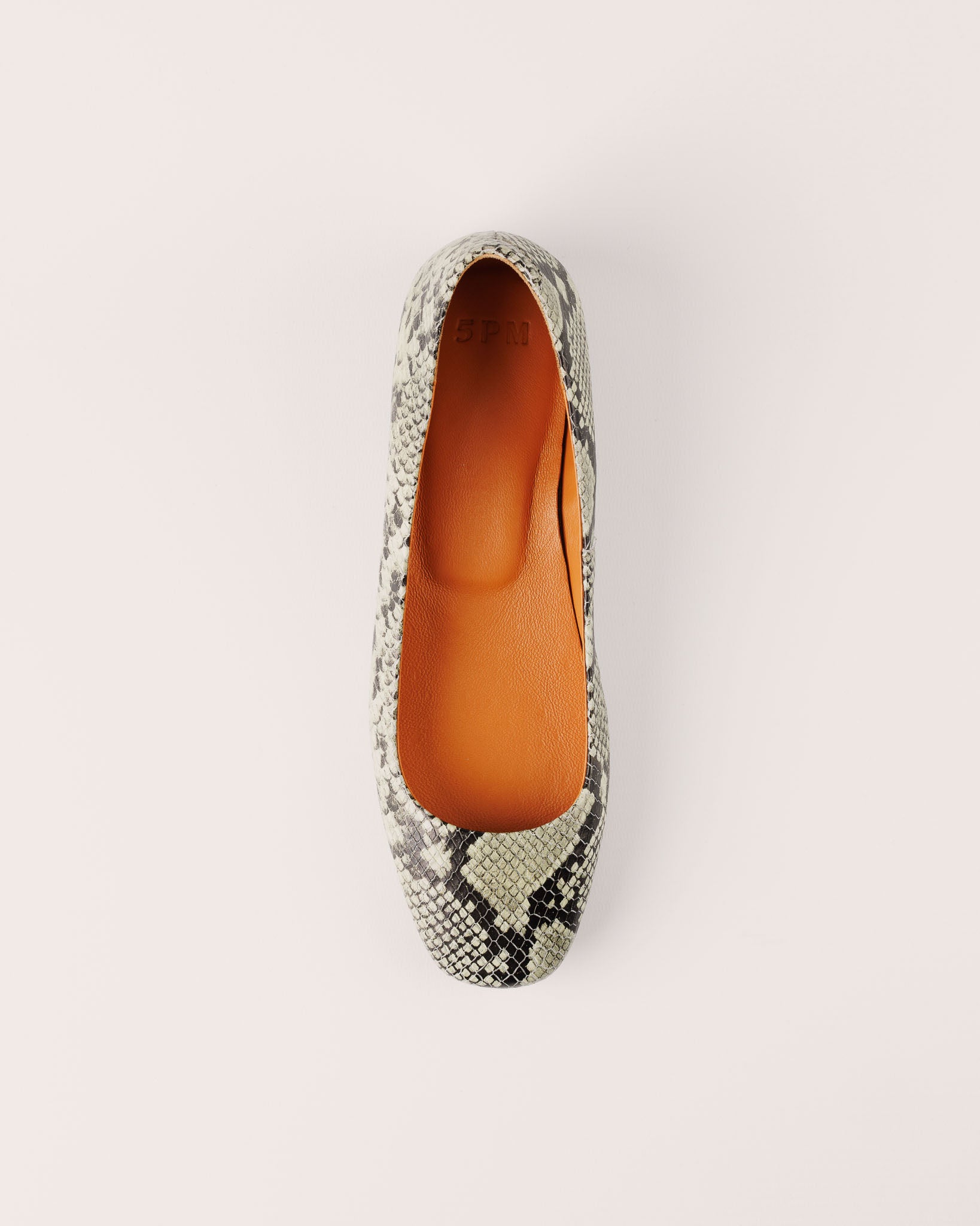 Ballet Flat - Florenze Novoli in Mint Snake Leather - 5PM Footwear - Top
