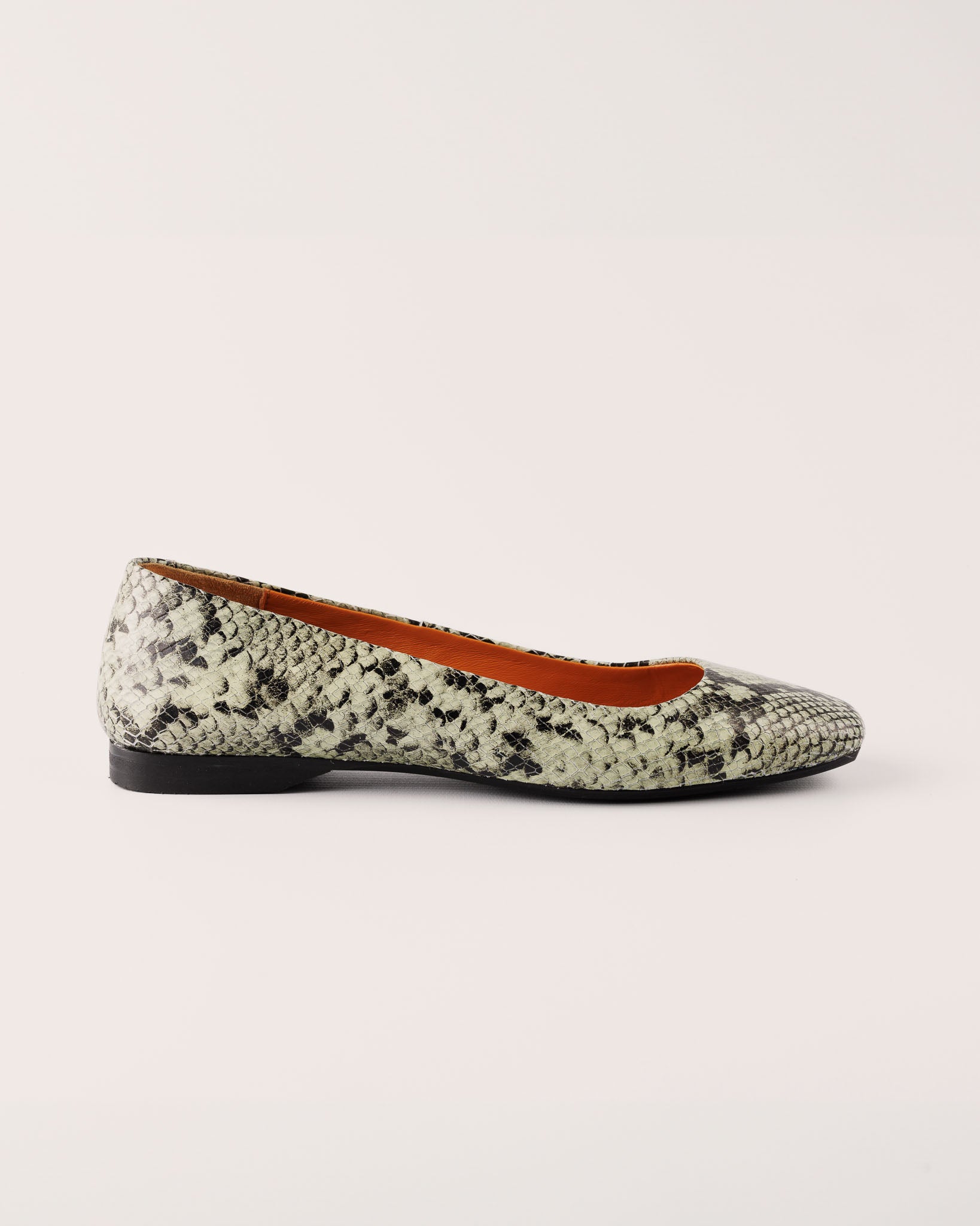 Ballet Flat - Florenze Novoli in Mint Snake Leather - 5PM Footwear - Front