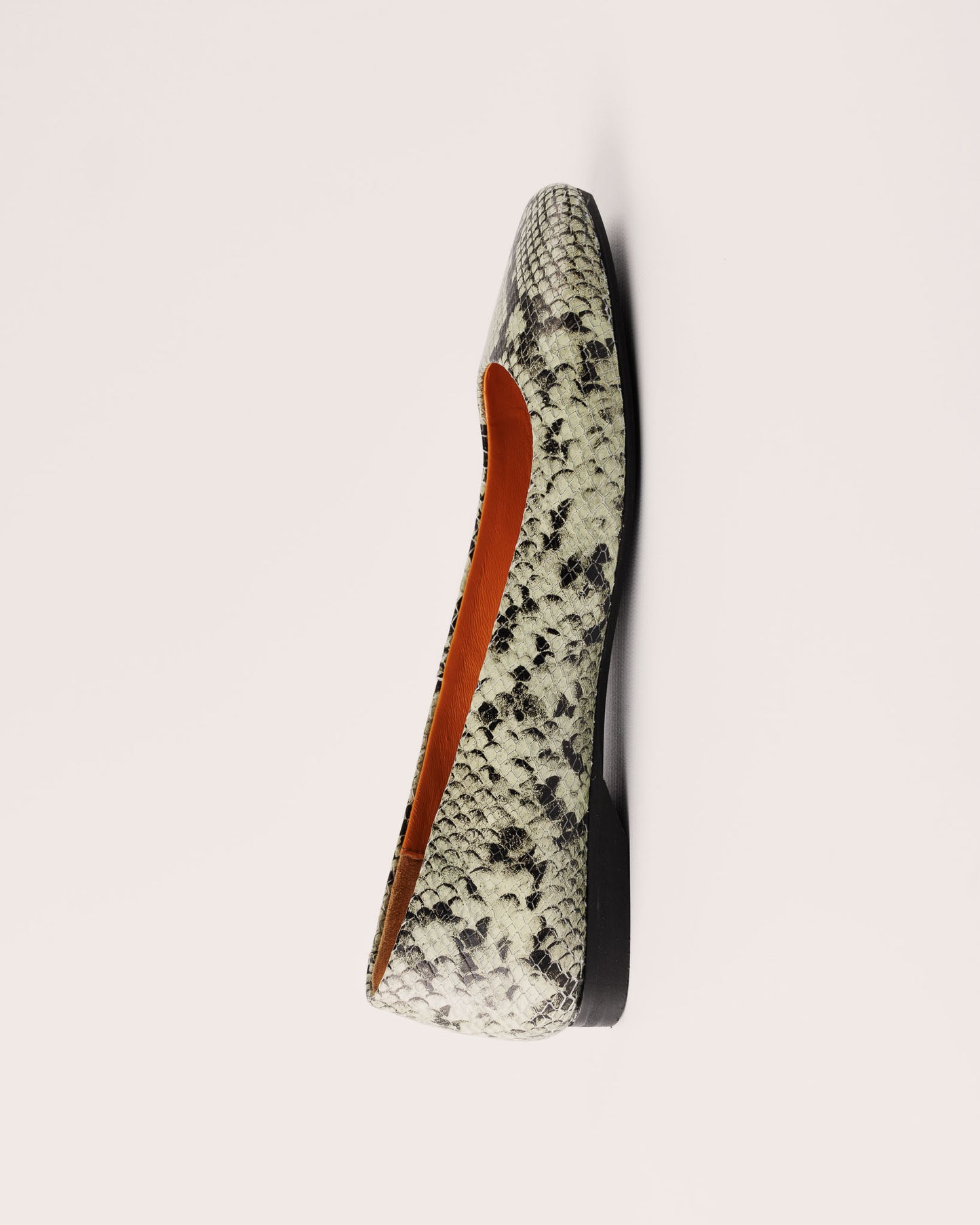 Ballet Flat - Florenze Novoli in Mint Snake Leather - 5PM Footwear - Side