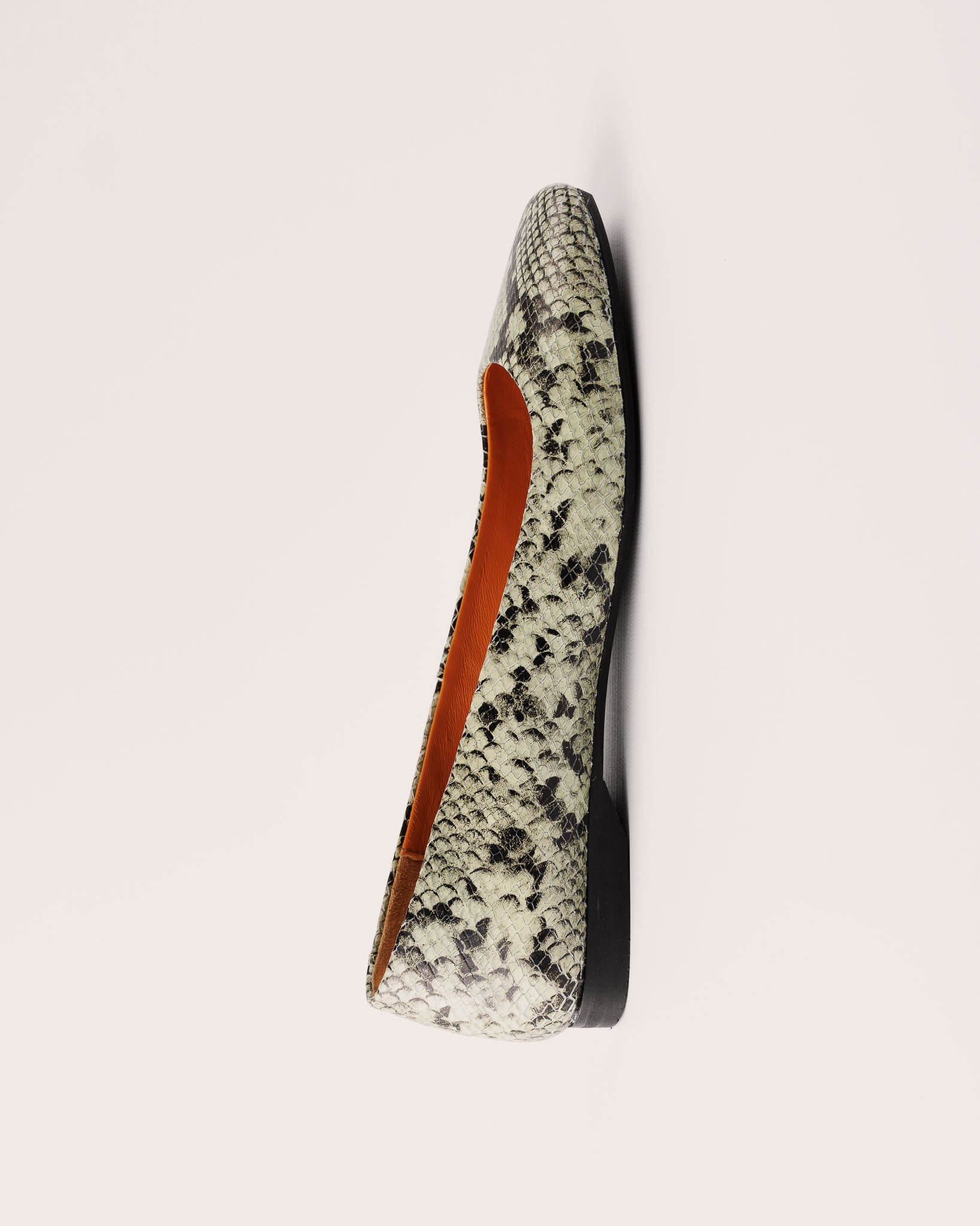 Ballet Flat - Florenze Novoli in Mint Snake Leather - 5PM Footwear - Side