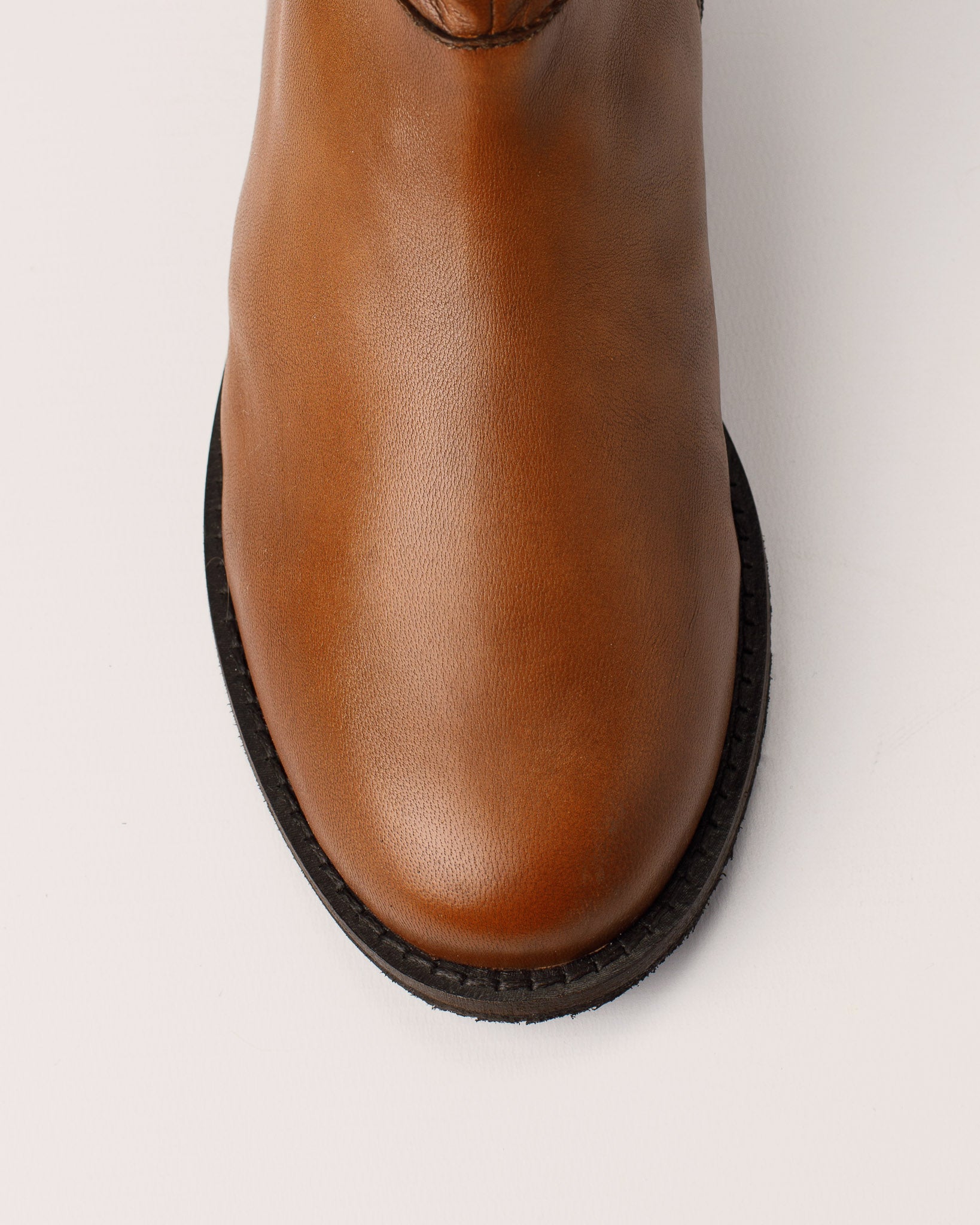 5PM Footwear Amy Slouchy Boot Cognac Leather detail
