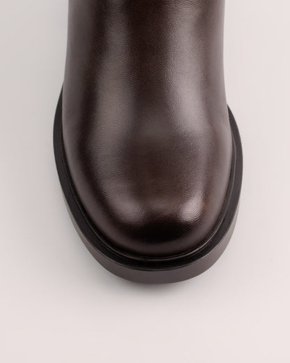 Rachel dark brown leather boot women | Modern & stylish