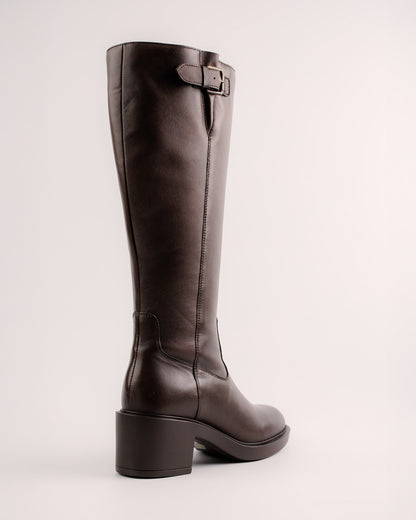 Rachel dark brown leather boot women | Modern & stylish