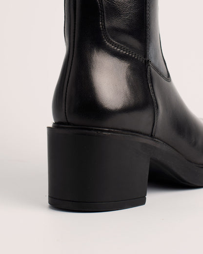 	Rachel High zwarte laars – herfst winter collectie dames