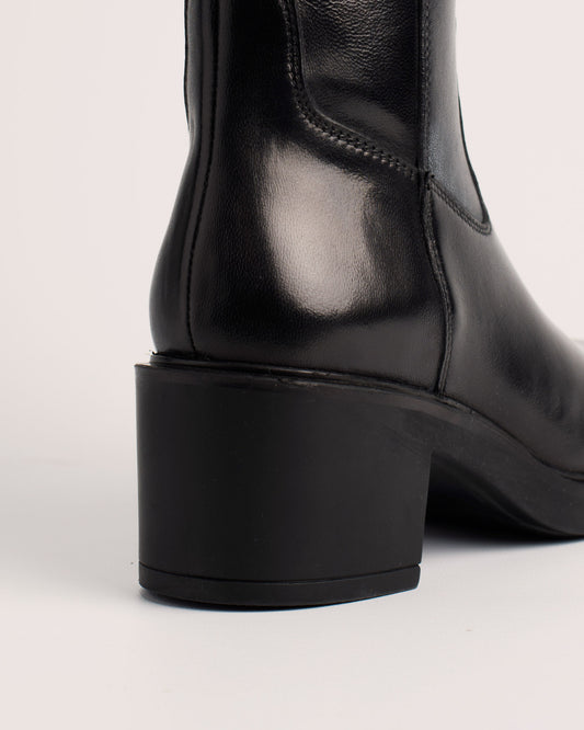 	Rachel High zwarte laars – herfst winter collectie dames