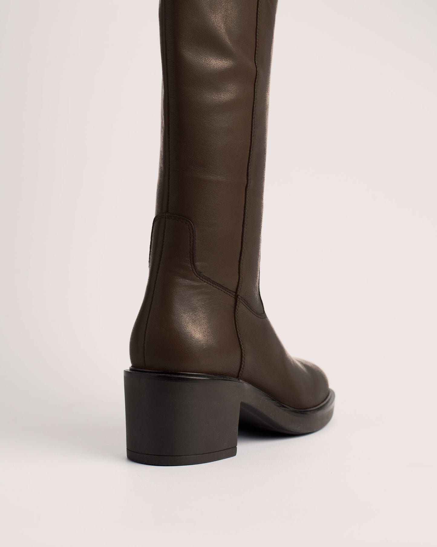Rachel High bottes cuir marron foncé