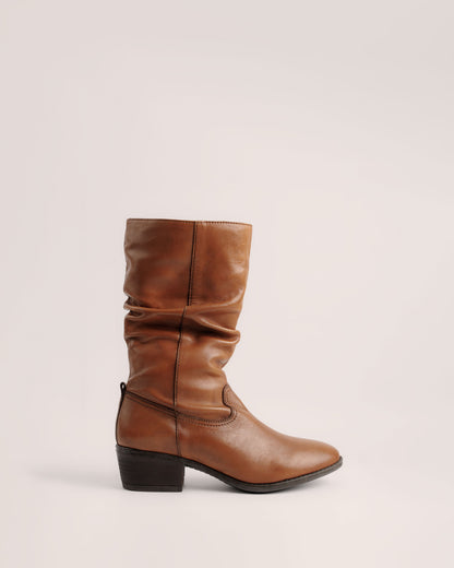 Lorenz Cognac Lederen Sloblaars