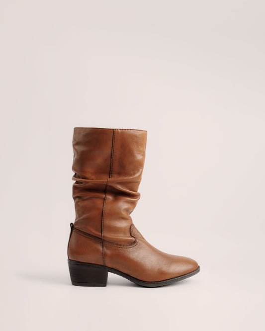 Lorenz Cognac Lederen Sloblaars