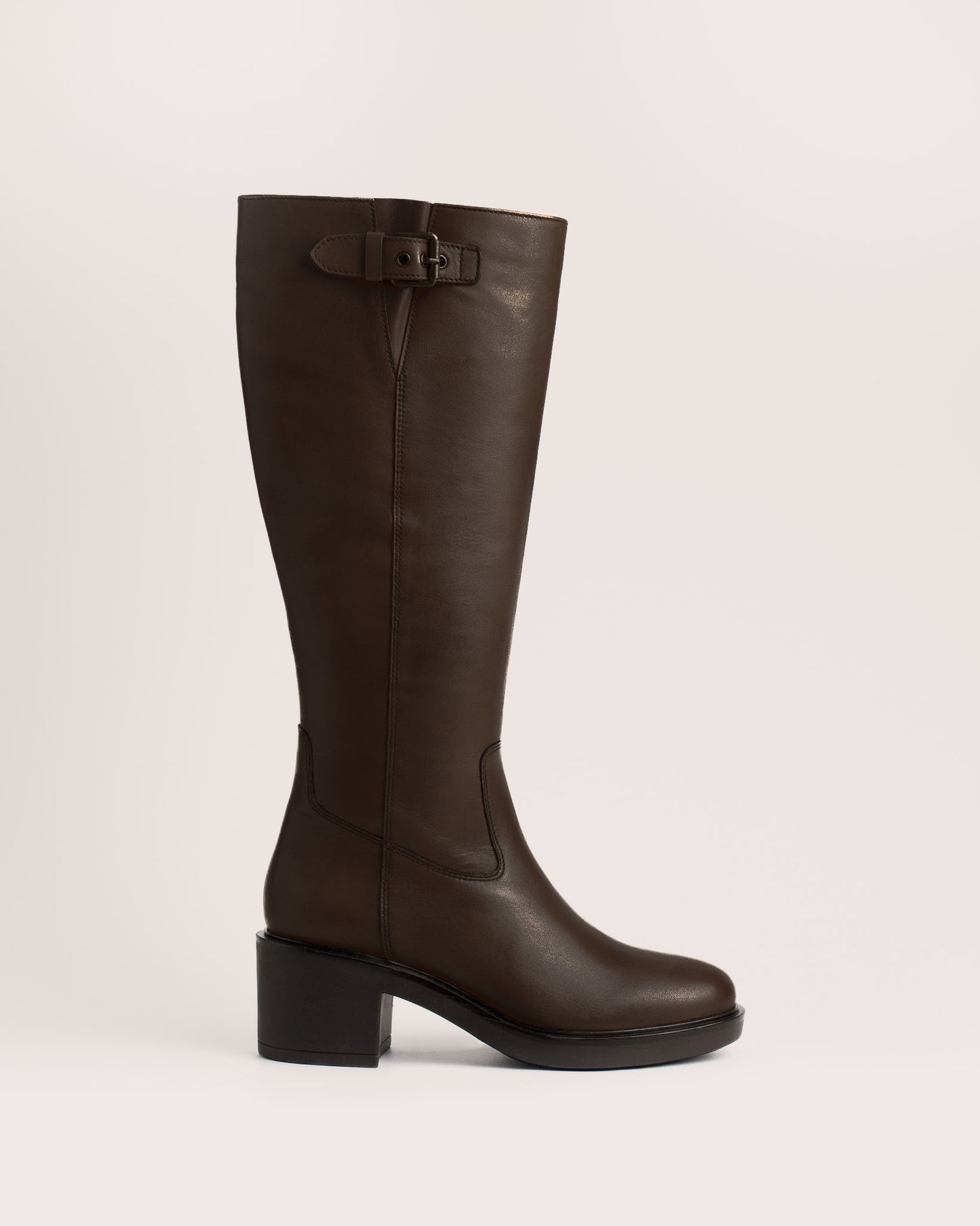 Rachel High bottes cuir marron foncé