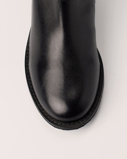 Brera Black Leather Biker Boot
